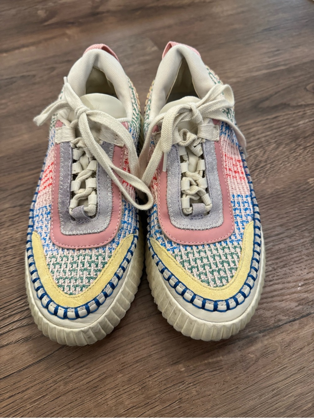 Dolce Vita Cream Woven Sneaker